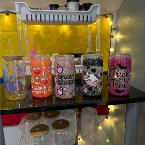Colorful Halloween and Animal Print Tumblers